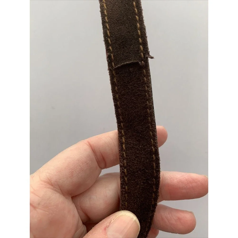 Lord & Taylor Dark Brown Suede Crossbody Purse